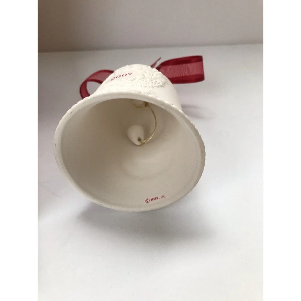 Hallmark Keepsake Ornament Porcelain Dated Bell 2007‎ Presentation Box